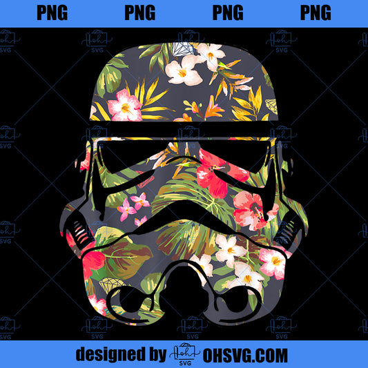 Star Wars Tropical Stormtrooper Floral Print Disney+ PNG, Disney PNG, Star Wars PNG