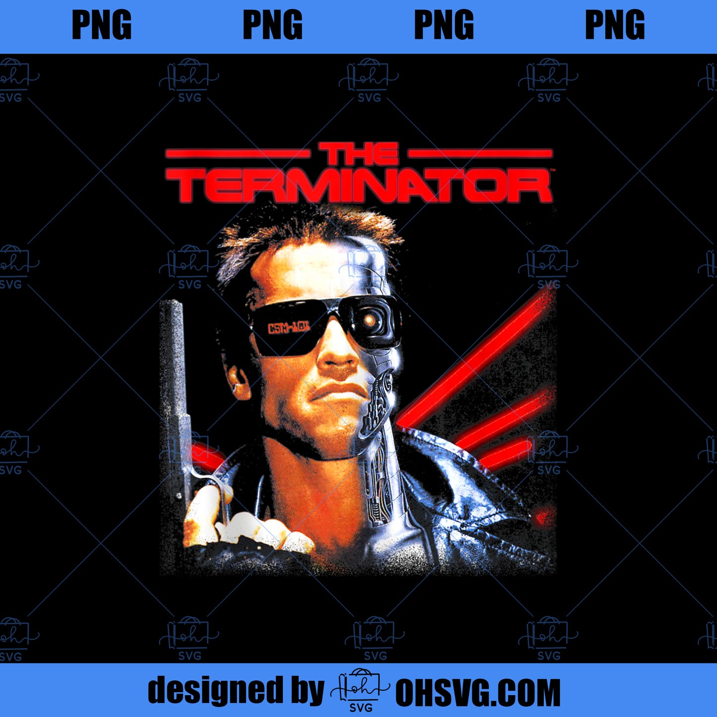 The Terminator Classic Movie Box Art PNG, Movies PNG, Terminator PNG