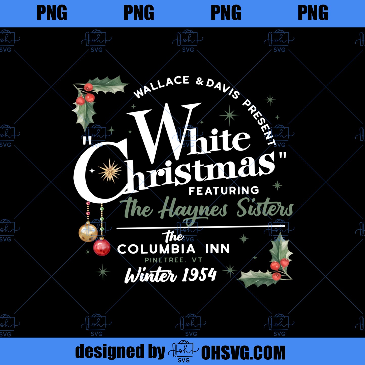 White Christmas Movie 1954 Haynes Sisters Xmas Winter Women PNG, Movies PNG, Sisters Xmas PNG