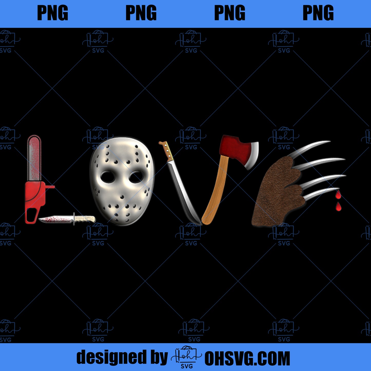Womens I love Horror Movies Scary Movie PNG, Movies PNG, Womens PNG