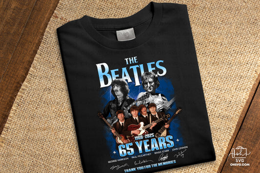 65 Years Thank You For The Memories PNG , The Beatles PNG , Band Music PNG