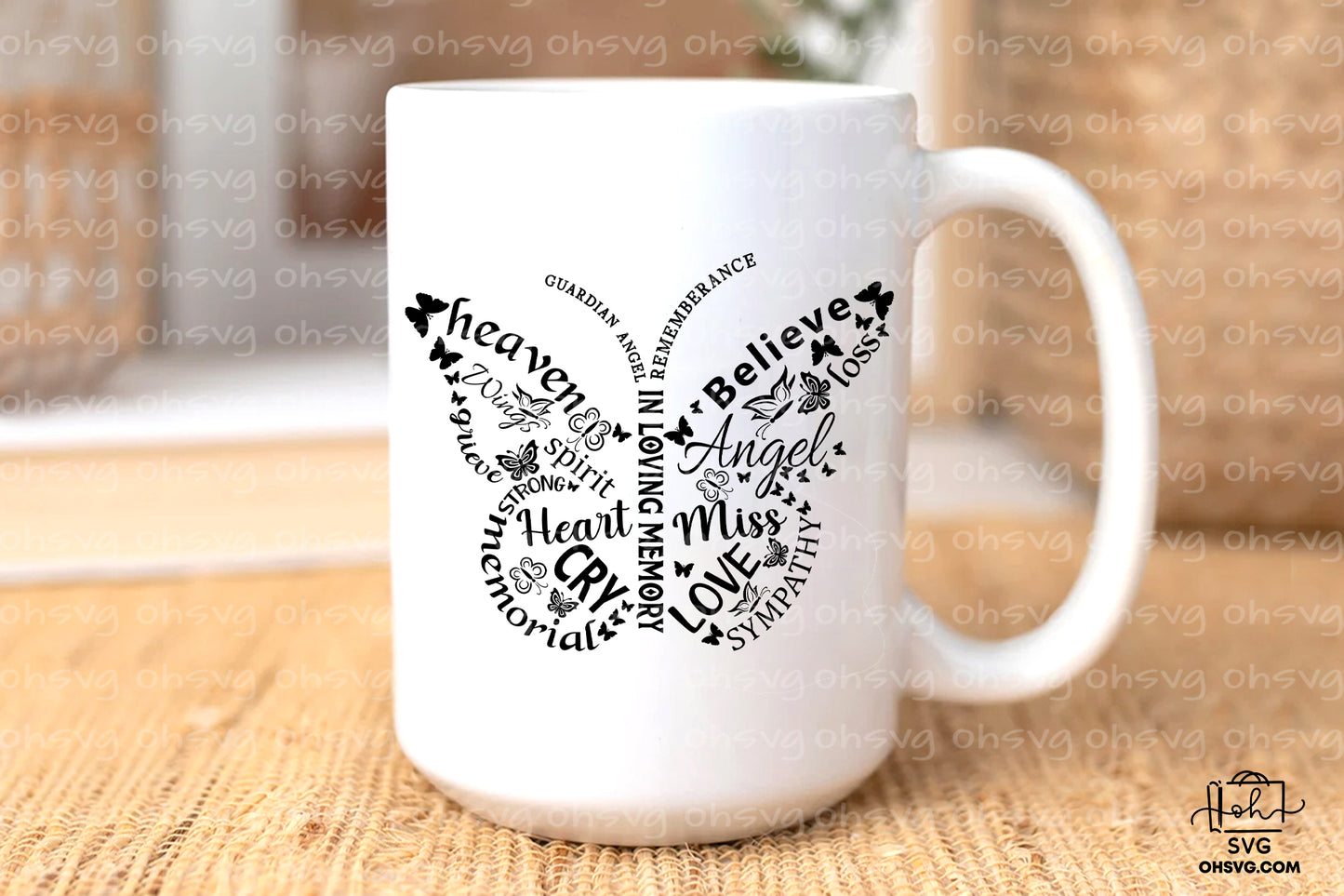 In Loving Memory Guardian Angel PNG, Memorial PNG, Heaven PNG
