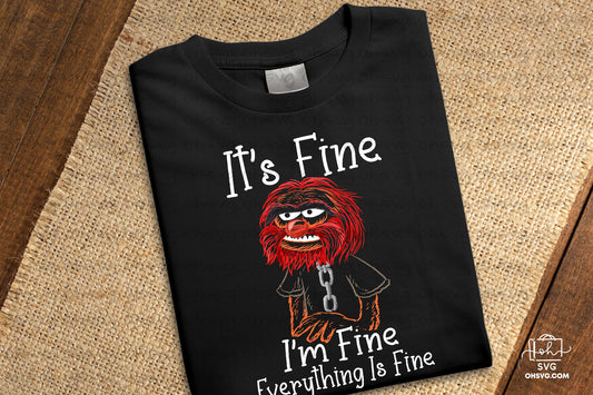 It's Fine I'm Fine Everything Is Fine PNG, Muppet Show PNG, Animal Muppet PNG