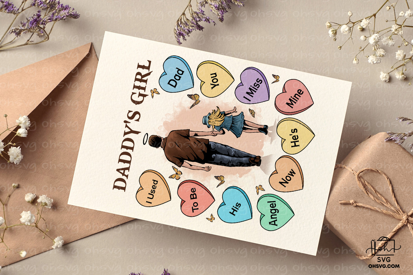 Daddy's Girl I Used To Be His Angel Now He's Mine PNG, Angel Wings PNG, Memorial PNG, Heaven PNG