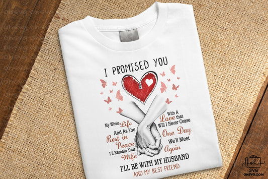 I Promised You My Whole Life PNG, Angel Wings PNG, Memorial PNG, Heaven PNG