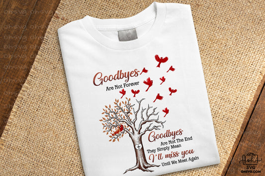 Goodbyes Are Not Forever PNG, Angel Wings PNG, Memorial PNG, Heaven PNG