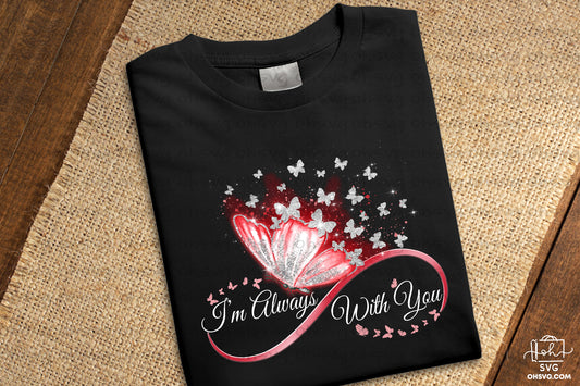 I'm Always With You PNG, Angel Wings PNG, Memorial PNG, Heaven PNG