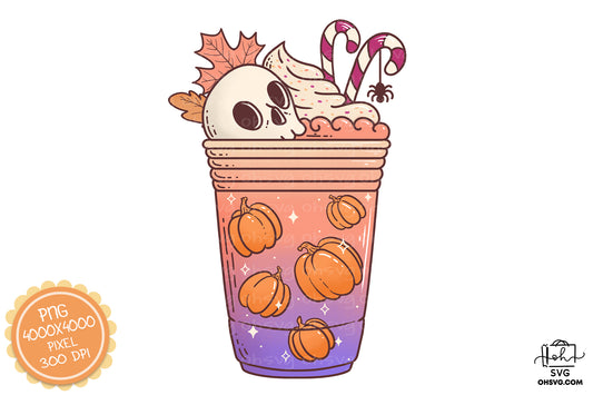 Coffee Halloween Retro PNG Sublimation, Spooky Halloweentown PNG, Halloween T-shirt PNG