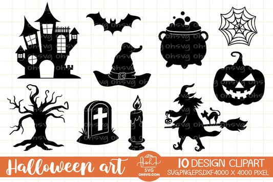 Set of Halloween Element Sublimation SVG