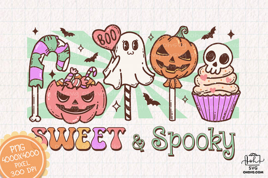 Sweet & Spooky Sublimation PNG, Spooky Halloweentown PNG, Halloween T-shirt PNG