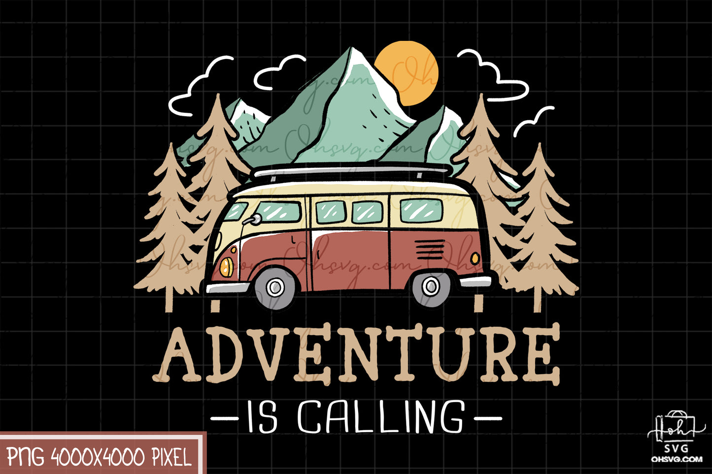 Adventure is Calling Sublimation PNG, Camping Life PNG, Camping Outdoor PNG