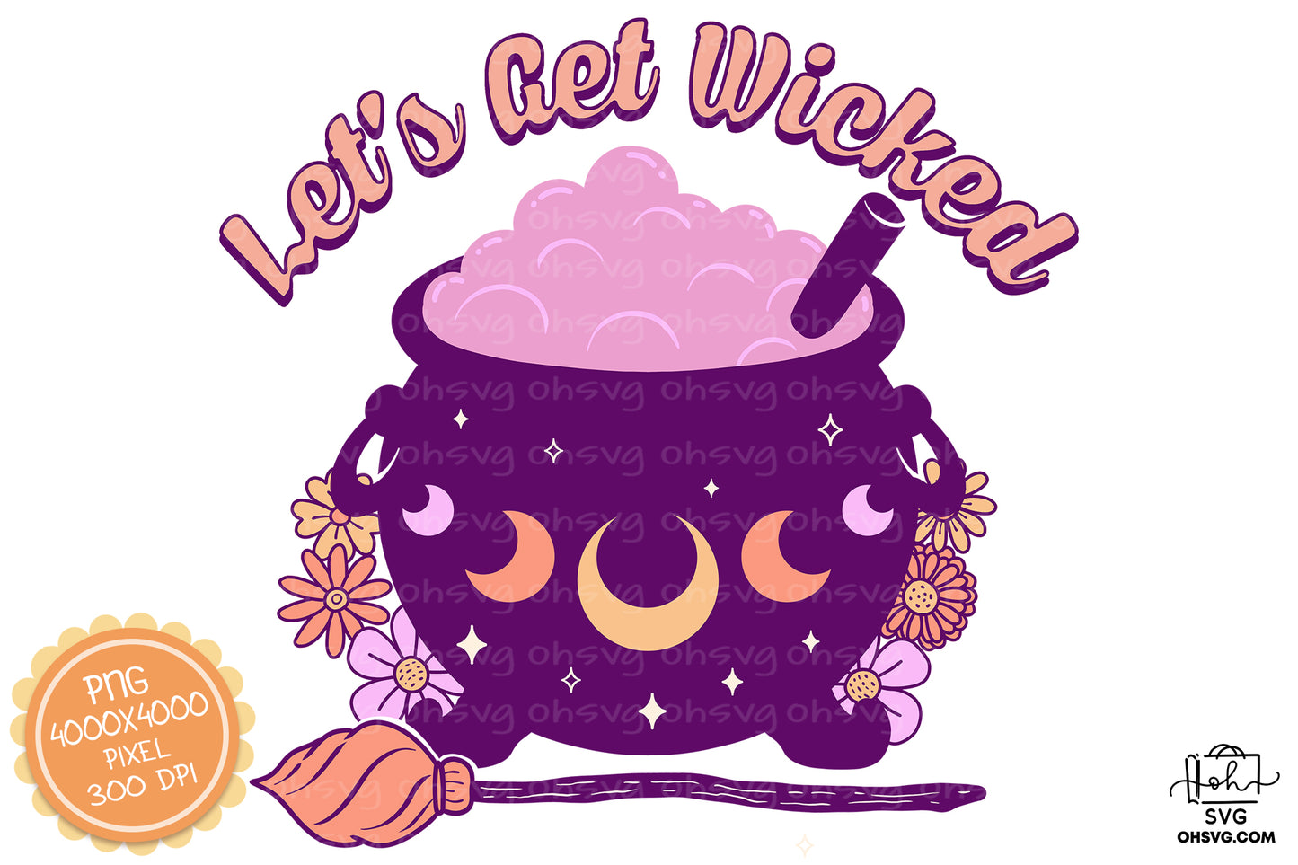 Let’s Get Wicked Sublimation PNG, Witch Halloween PNG, Halloween T-shirt PNG