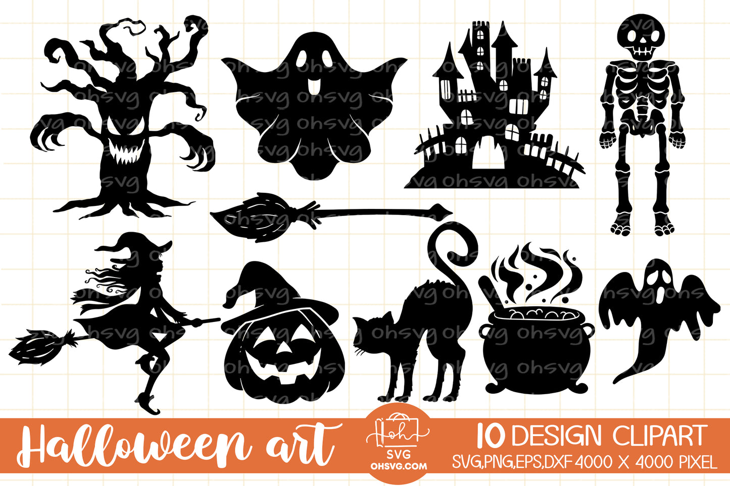 Set of Halloween Element Sublimation SVG