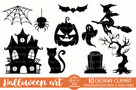 Set of Halloween Element Sublimation SVG