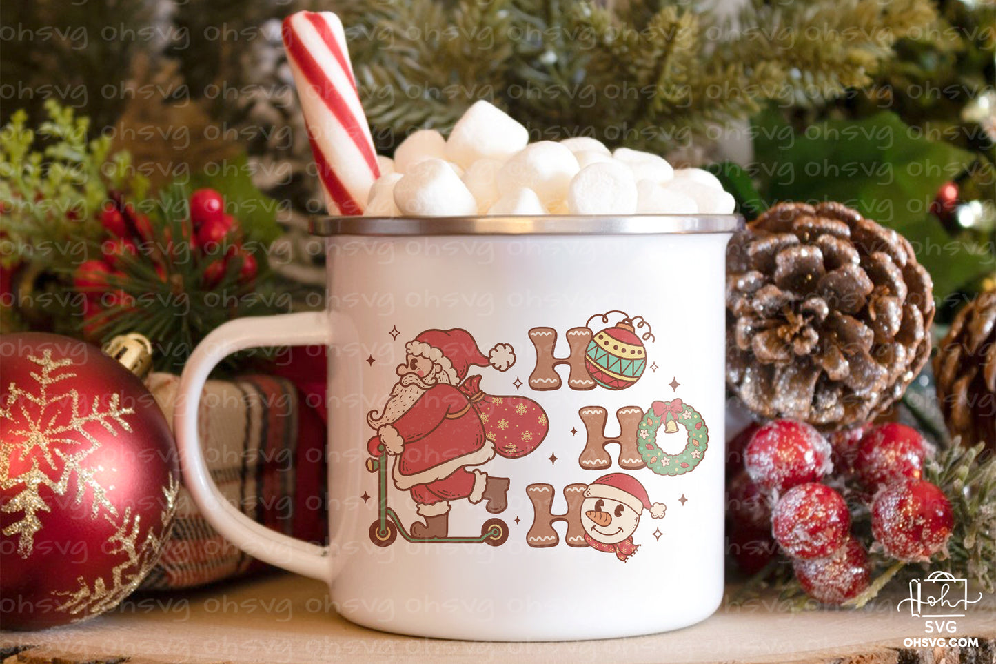 HoHoHo Santa Sublimation PNG, Christmas PNG, Funny Christmas Couples PNG, Santa Claus PNG