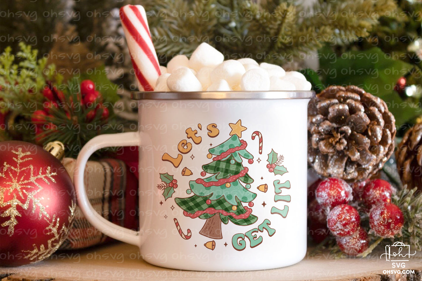 Let's Get Lit Sublimation PNG, Christmas PNG, Funny Christmas Couples PNG, Santa Claus PNG