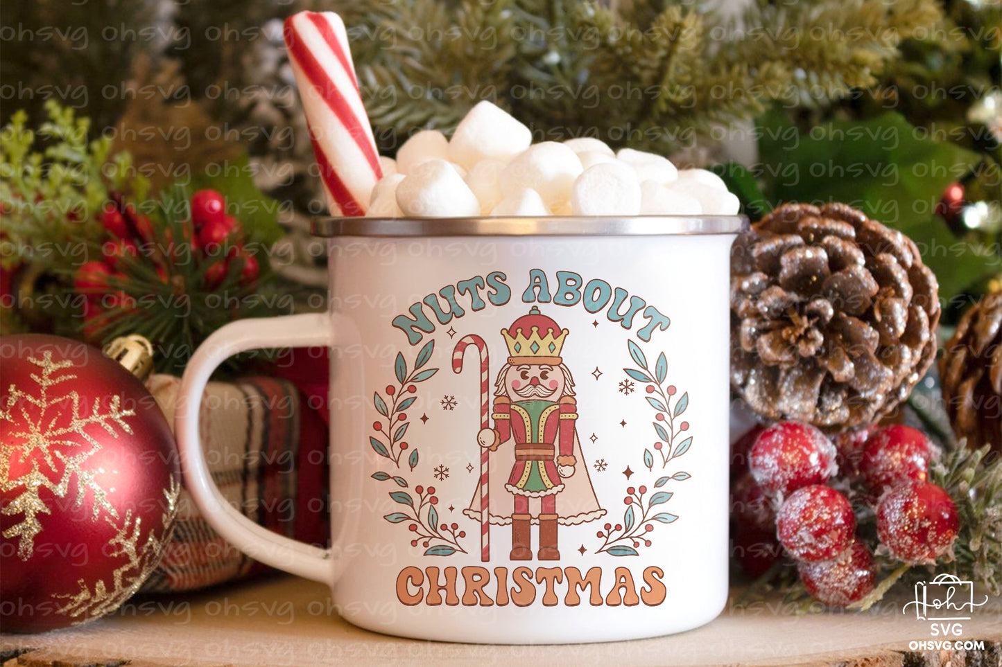 Nuts About Christmas Sublimation PNG, Christmas PNG, Funny Christmas Couples PNG, Santa Claus PNG