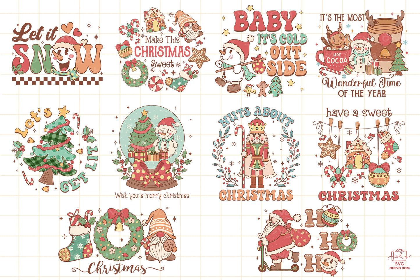 Merry Christmas Retro Sublimation PNG, Christmas PNG, Funny Christmas Couples PNG, Santa Claus PNG