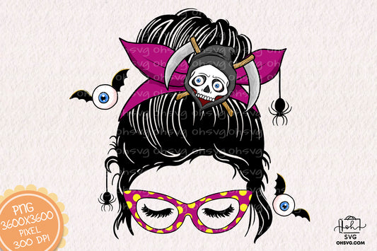 Spooky Mama Halloween Sublimation PNG, Mom Halloweentown PNG, Halloween T-shirt PNG