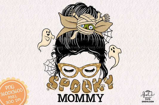 Spooky Mama Halloween Sublimation PNG, Mom Halloweentown PNG, Halloween T-shirt PNG