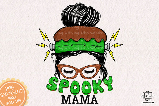 Spooky Mama Halloween Sublimation PNG, Mom Halloweentown PNG, Halloween T-shirt PNG