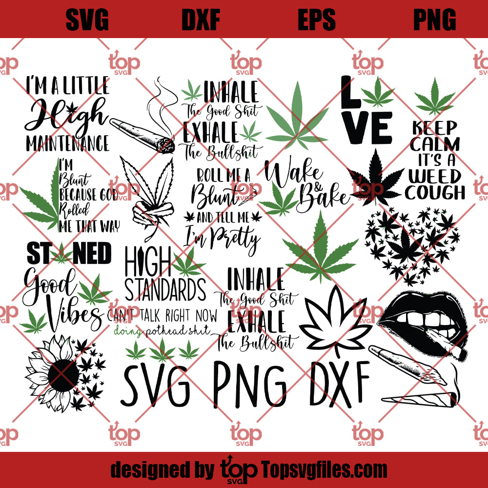 Weed SVG, Weed SVG Bundle, Weed Leaf SVG, Marijuana SVG