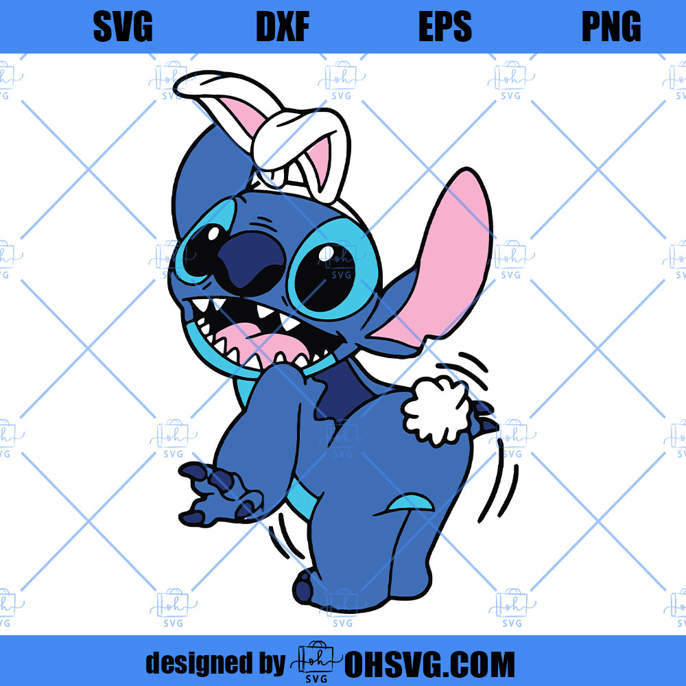 Stitch Easter SVG, Cute Stitch SVG, Easter SVG