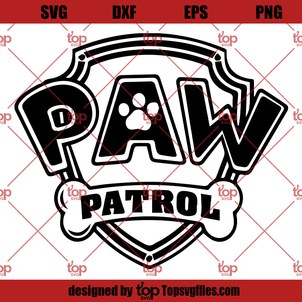 Paw Patrol SVG, Paw Patrol Logo SVG Cricut Silhouette Cut Files For Cricut