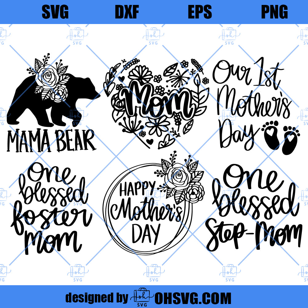 Mama SVG, Mom SVG, Mom Life SVG, Blessed Mama SVG, Mom Quotes SVG
