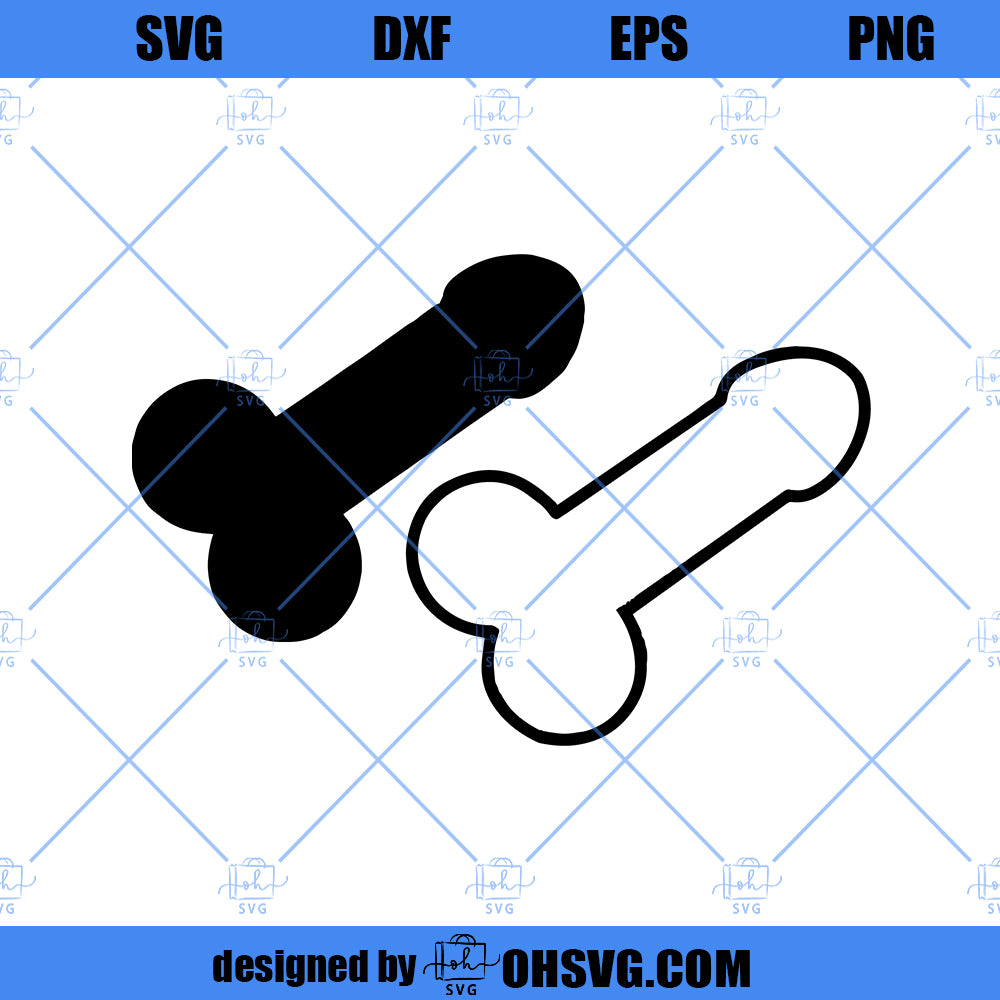 Penis SVG, Penis Silhouette, Penis Outline SVG, Male Anatomy SVG