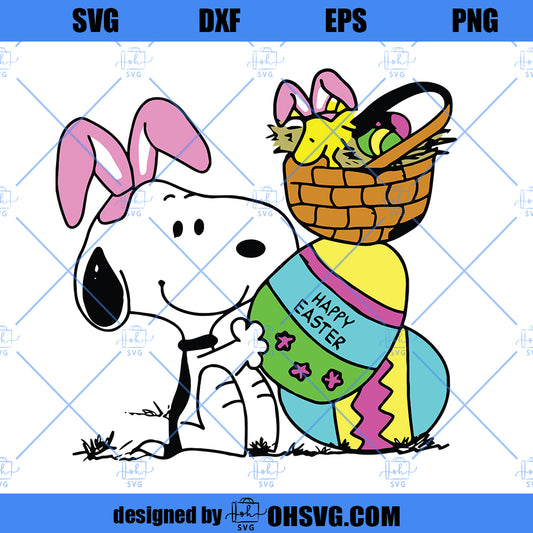 Snoopy Happy Easter Pink SVG, Snoopy Easter SVG