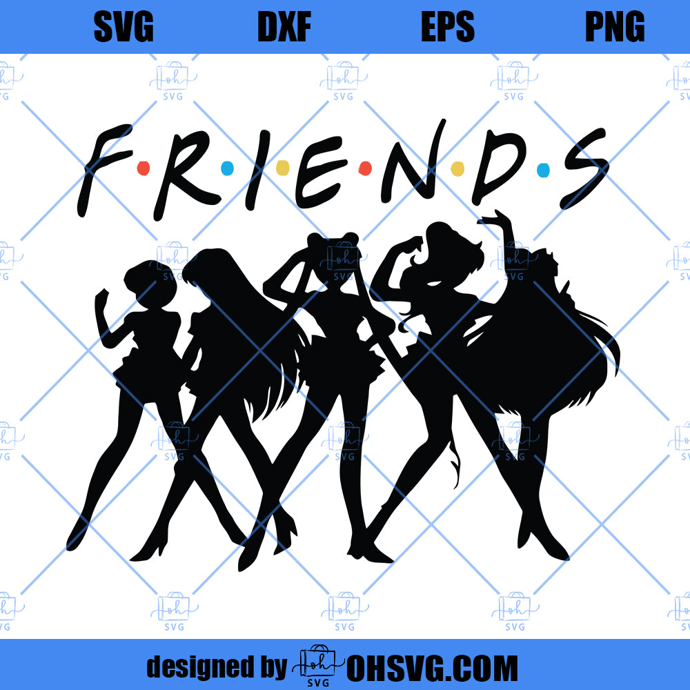 Sailor Moon Friends SVG, Sailor Moon SVG PNG DXF Cut Files For Cricut