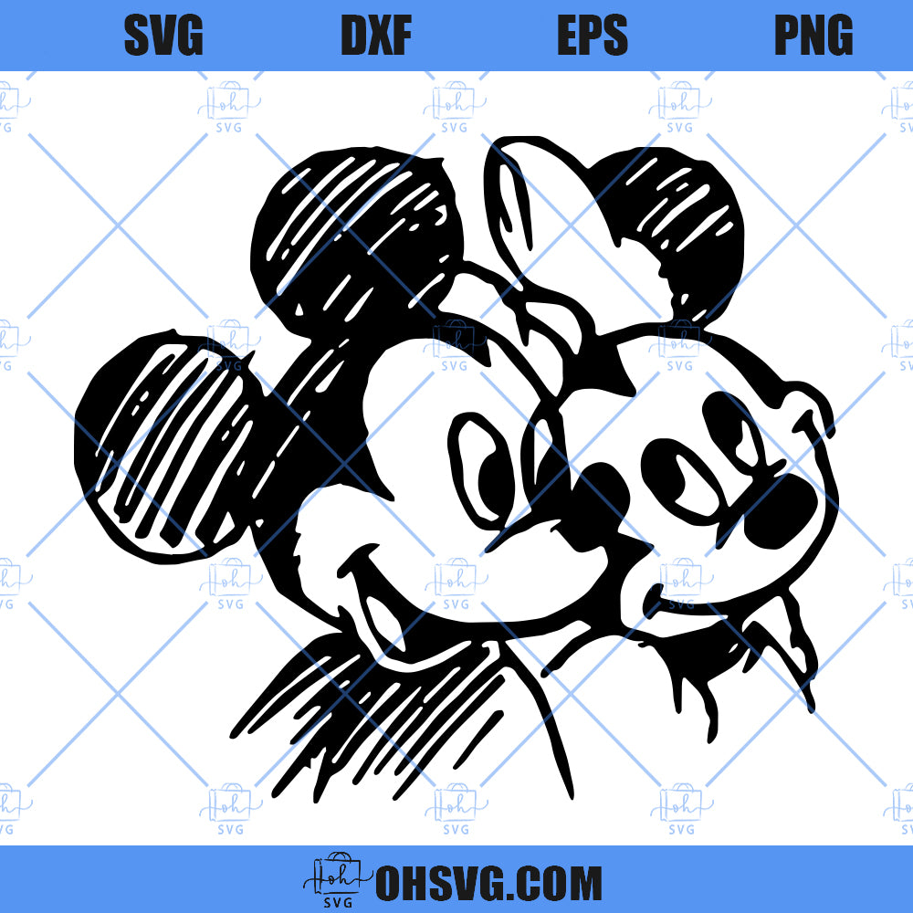 Minnie Mouse Sketch Version SVG, Family Trip Vacation SVG