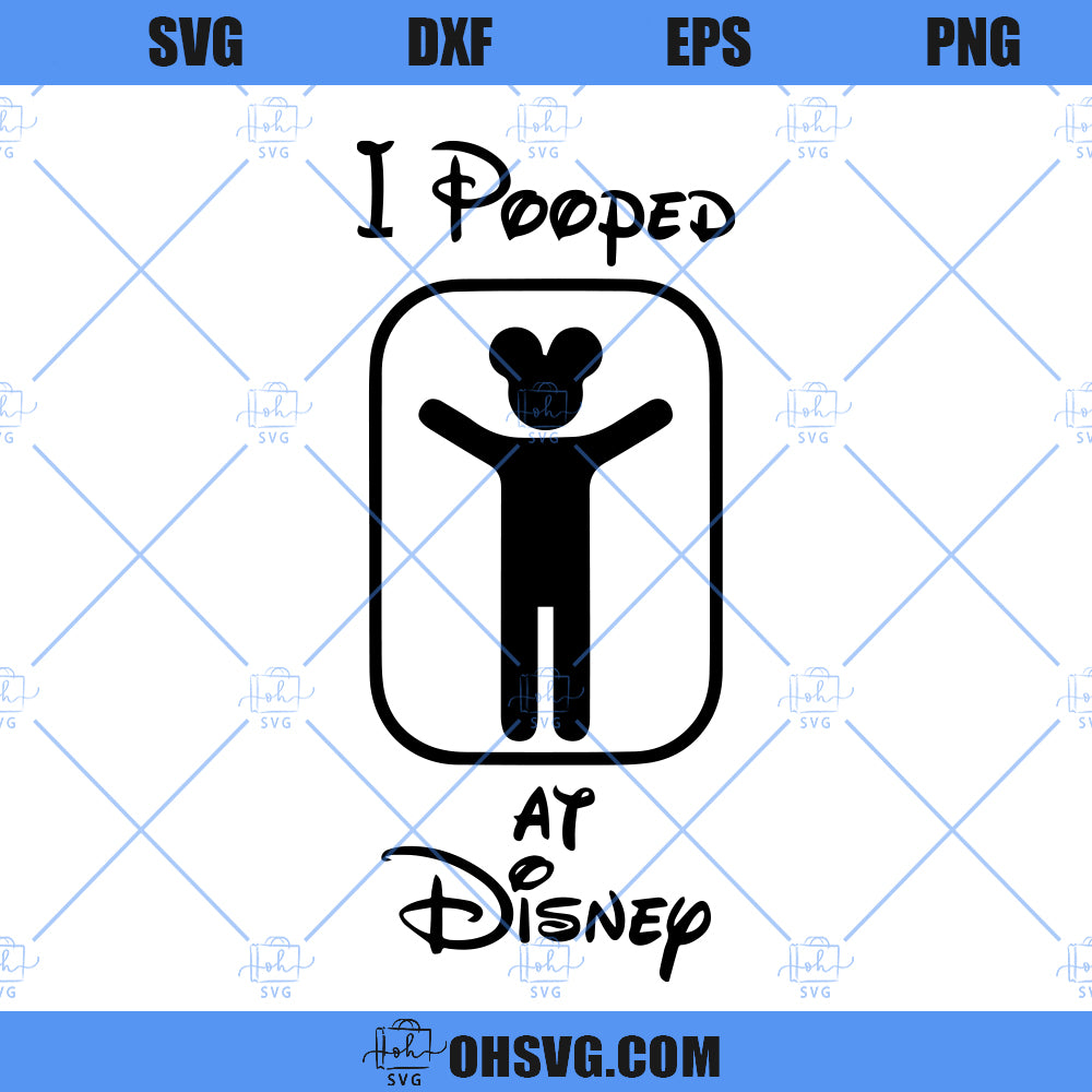 I Pooped At Disney SVG, Castle Park Mouse SVG, Family Trip SVG