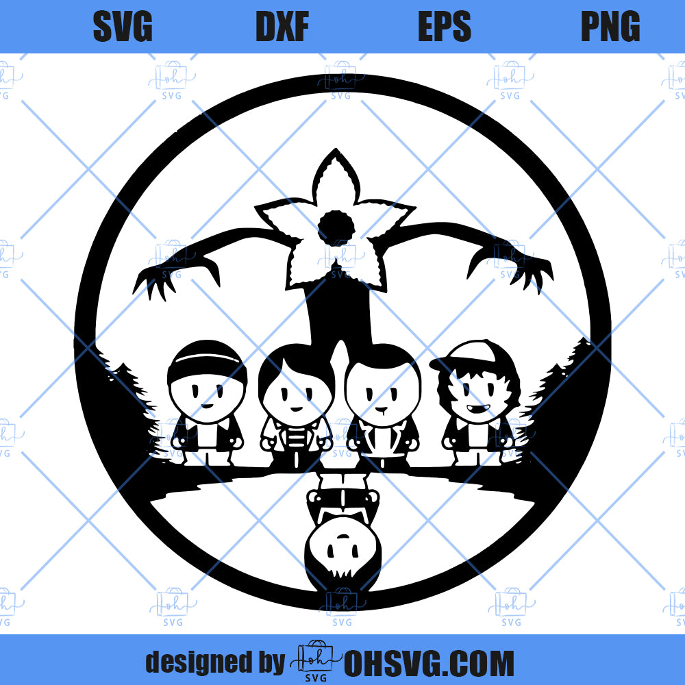 Upside Down SVG, Stranger Things SVG, Demogorgon SVG