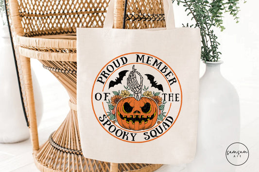 Proud Member Of The Spooky Squad Png, Spooky Squad Png, Halloween Png, , Spooky Season Png, Flower Pumpkin Png