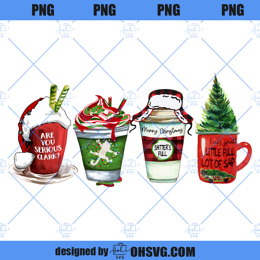 Christmas Vacation PNG, Coffee Christmas Cup PNG, Christmas Movie Late PNG