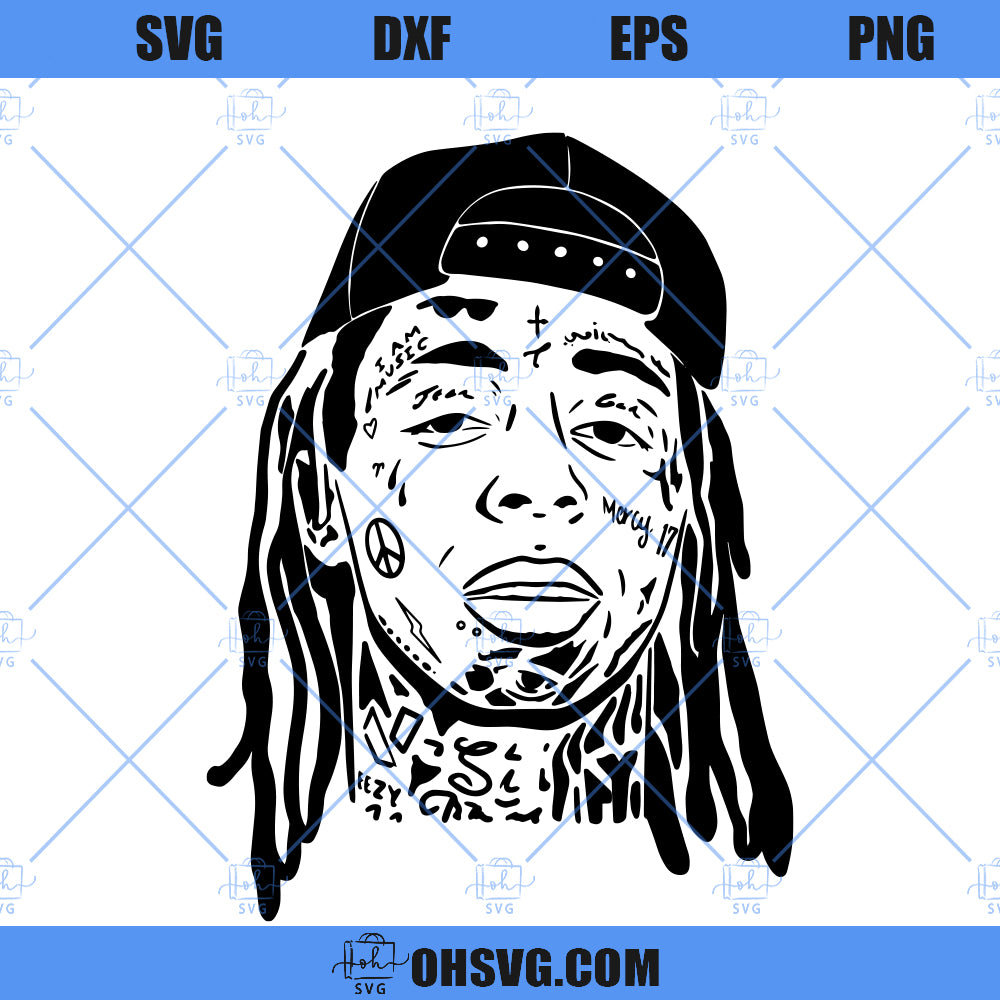Lil Wayne SVG Cricut Silhouette, Cash Money SVG, Rap SVG, Rapper SVG