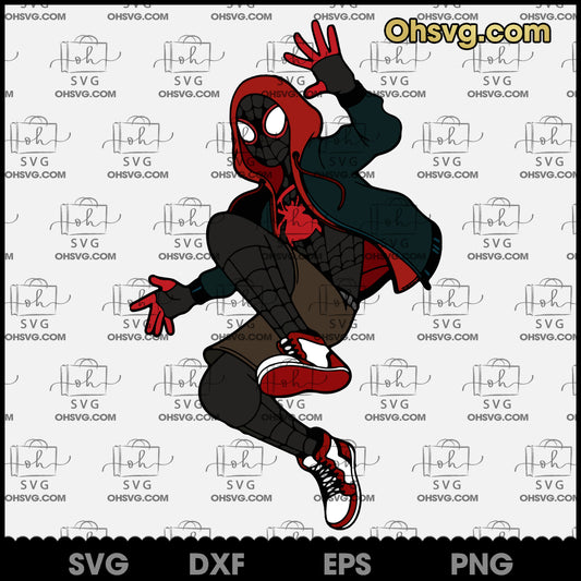 Spider Man Miles Morales SVG, Spider-Man SVG, Little Spiderman, Baby Spiderman SVG
