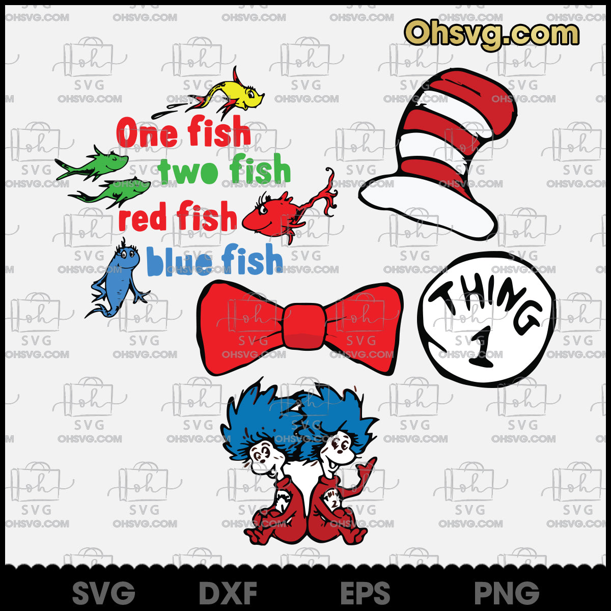 One Fish Two Fish Red Fish Blue Fish SVG, 1 Thing Dr.seuss SVG β ohsvg one-fish-two-fish-red-fish-blue-fish-svg-1-thing-dr-seuss-svg-ohsvg