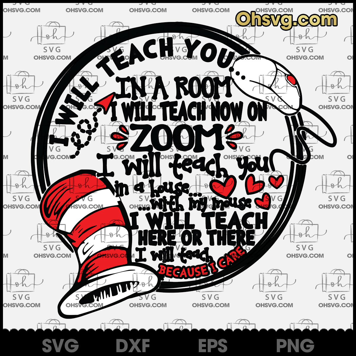 Dr Seuss Svg I Will Teach You SVG, Dr. Seuss SVG, Cat In A Hat SVG