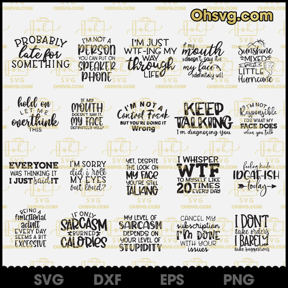 Sarcastic SVG Bundle, Funny Quotes SVG, Sarcastic SVG