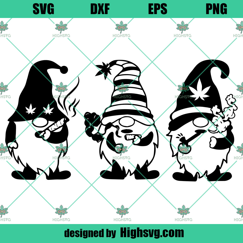 Gnomies Smoke Weed SVG, Gnomies SVG, Week SVG, Canabis SVG