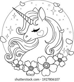Flower Unicorn SVG, Magic Unicorn SVG, Unicorn SVG Cricut Silhouette