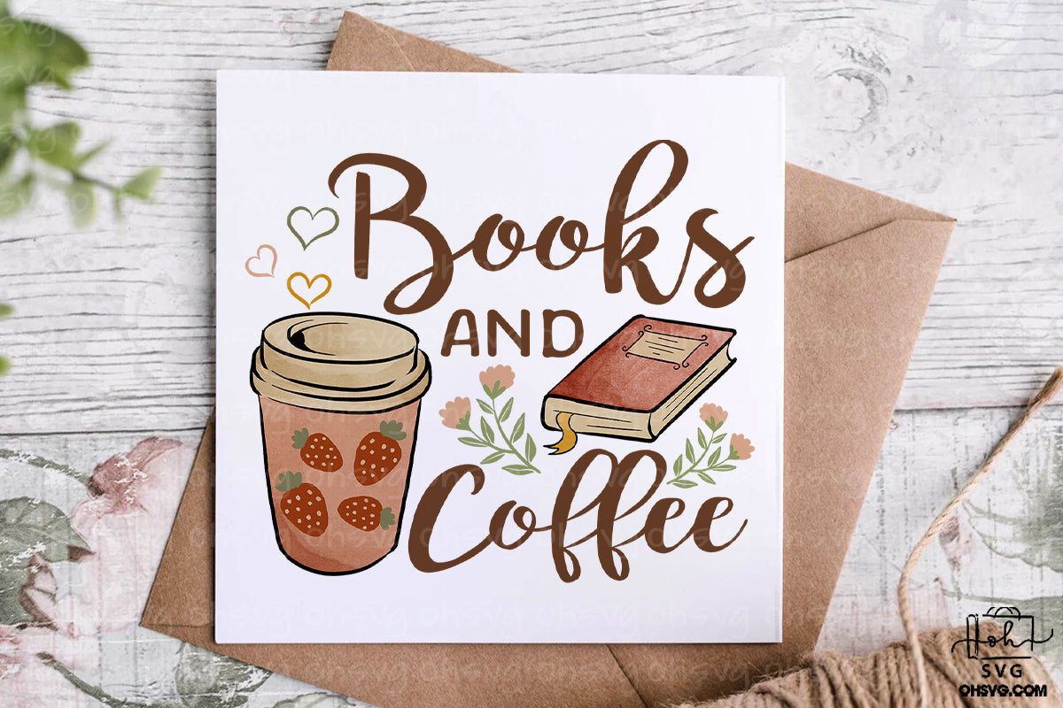 Books And Coffee PNG, Love Reading PNG, Book Lover PNG