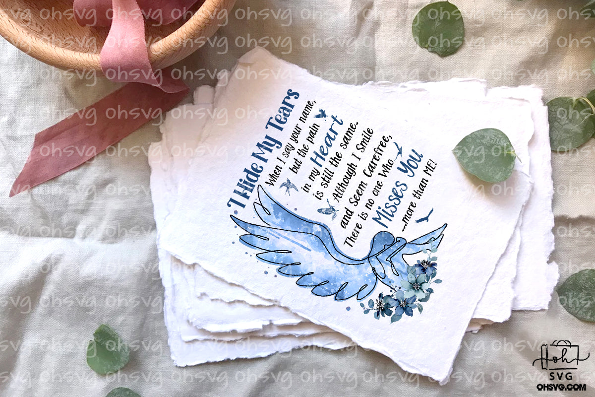 I Hide My Tears PNG, Memorial PNG, My Love In Heaven PNG