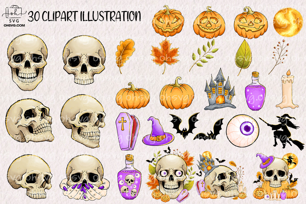 MEGA HALLOWEEN BUNDLE, 120+ Designs, Heather Roberts Art Bundle, Halloween svg, Fall svg, Thanksgiving svg, Cut Files Cricut, Silhouette