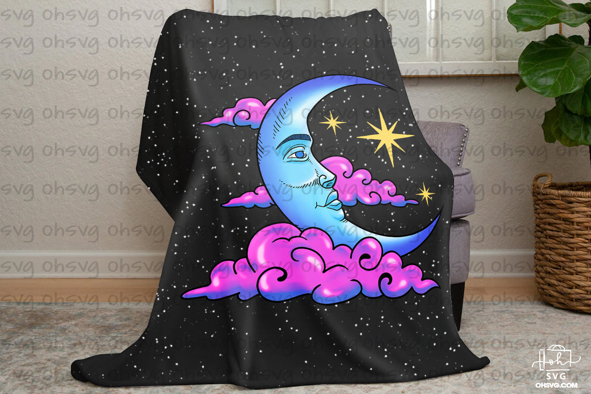 Mystical Moon PNG, Celestial Moon PNG, Stay Wild Moon Child PNG