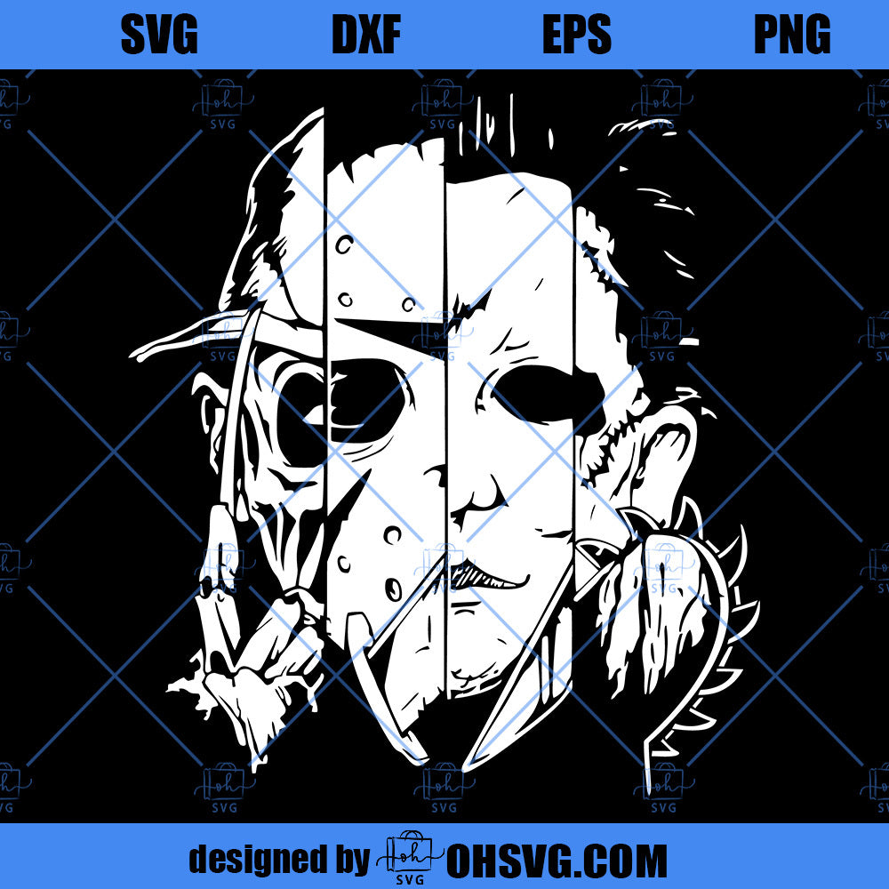 Halloween Horror Movie Killers SVG, Scary Friends SVG, Friends Halloween SVG