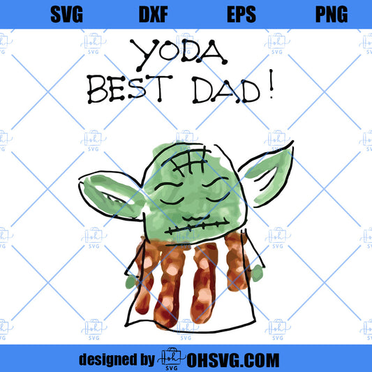Yoda Best Dad SVG, Dad SVG, Yoda Dad Finger SVG